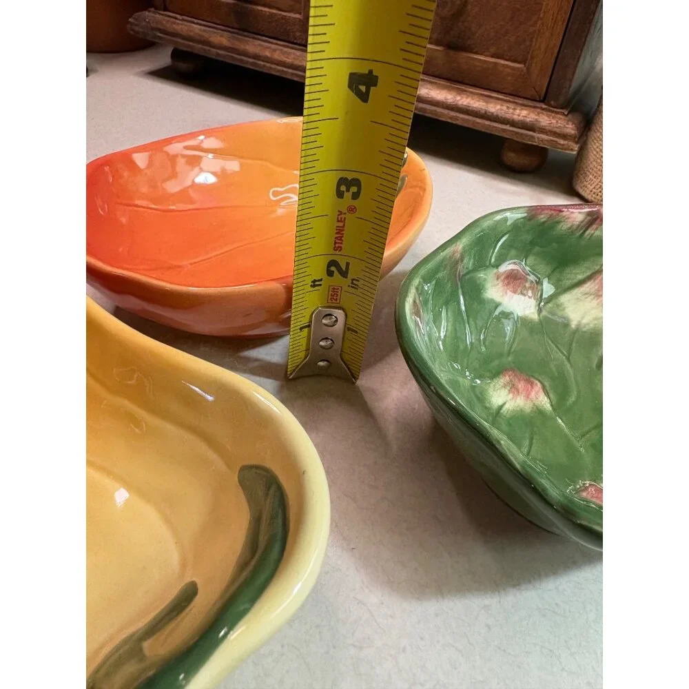 Williams Sonoma Jardin Potager Pottery Vegetable Sauce Dip Bowls Set of 3